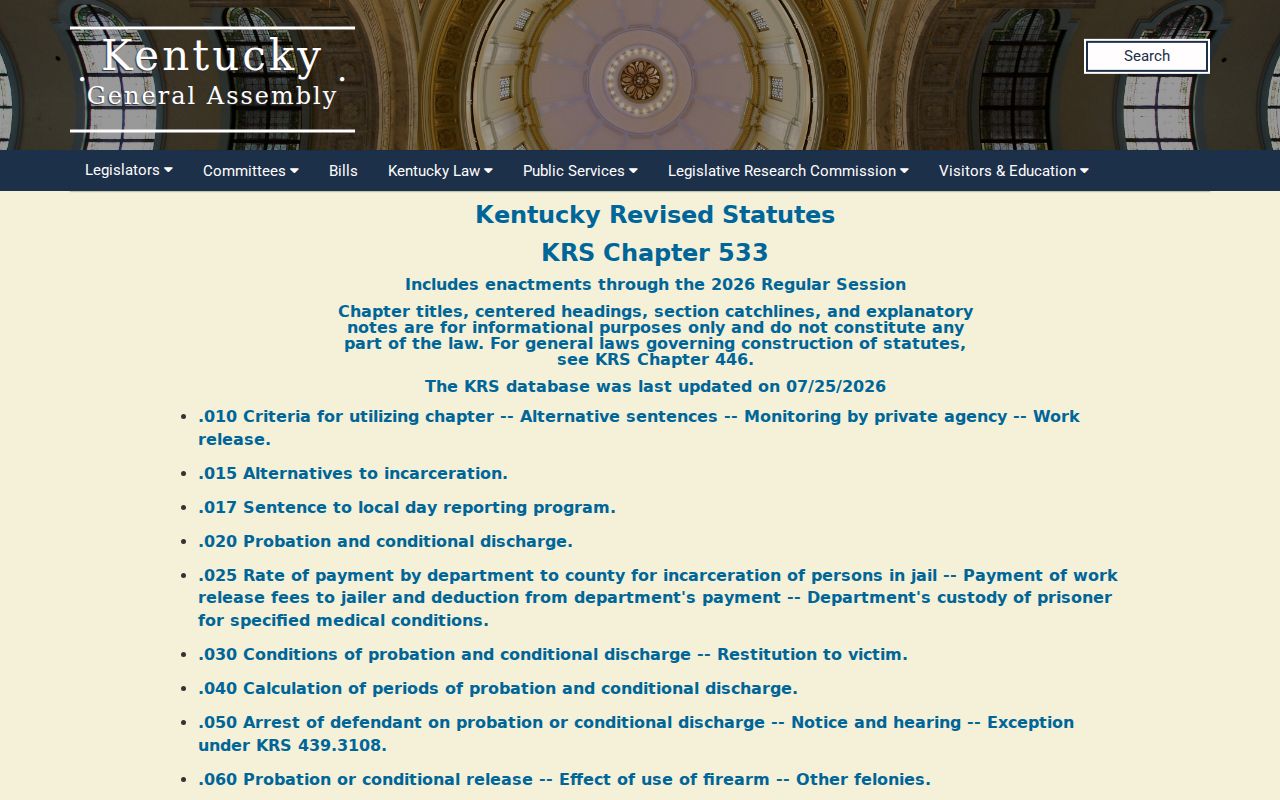 Dry Ridge criminal records and Kentucky sentencing classes