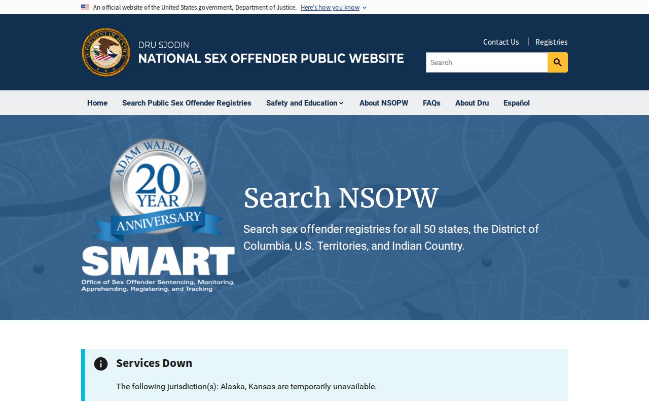 Grant County sex offender lookup through the national registry search