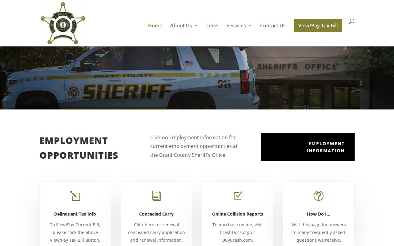 Grant County criminal records sheriff website